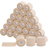 30 Rolls Adhesive Elastic Tape Bandage Tape Self Adhesive Wrap Elastic Flexible Stretch Bandages for Sports Ankle Knee and Wrist Sprains Animal Pets(2 Inch x 5 Yard)