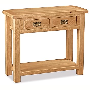 Roseland Furniture Zelah Oak Console Table Hall Table 2