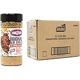 Kingsford Original No Salt All-Purpose Seasoning 4.25 oz (Pack of 6) – Bold, Savory Taste Flavor with Zero Sodium for Grilling & Roasting