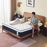 12 Inch Queen Mattress in a Box: Hybrid Queen Size Mattresses for Back Pain Relief, Memory Foam Queen Bed Mattress with Pocket Springs for Motion Isolation, Edge Support, Medium Plush, CertiPUR-US