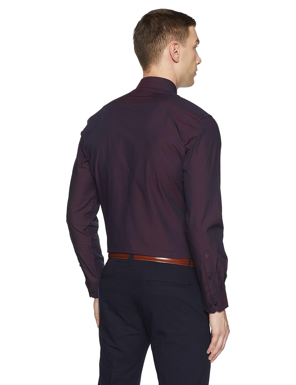 arrow men's plain slim fit formal shirt