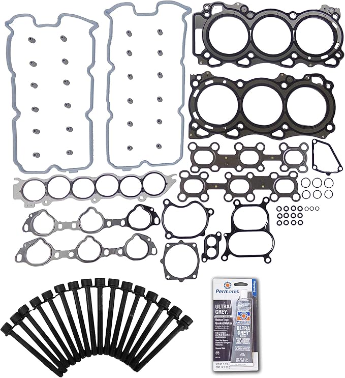 Head Gasket Set Bolt Kit Fits 0209 Nissan Altima 3.5L V6 DOHC 24v VQ35DE Automotive