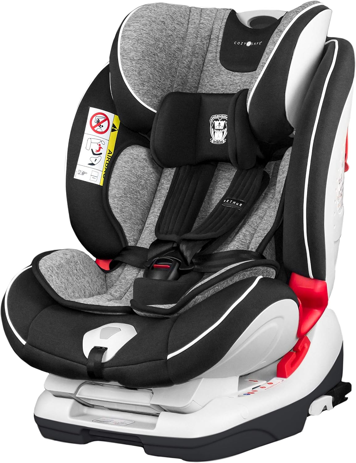 Cozy N Safe, Arthur Group 0+ 1 2 3 Baby, Toddler, Child Car Seat, Isofix, 0-36kg, Birth - 12 Years, Extended Rear Facing, Graphite