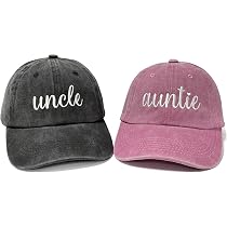 Matching Uncle Auntie Baseball Cap Set Adjustable Couple Hat Unisex Uncle and Auntie Hats - Etsy main image 4