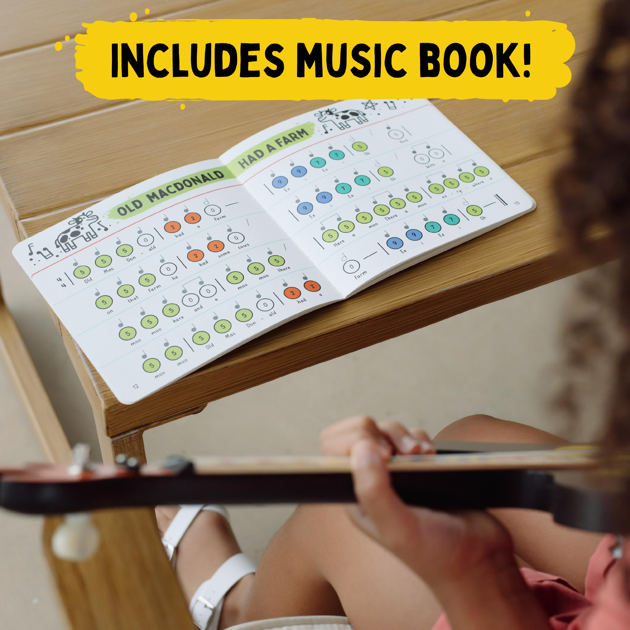 TinkerTar - Rockstar Guitar - The Easiest Way to Start and Learn Guitar - 1 Stringed Toy Instrument for Kids Perfect Intro to Music for Young Kids Ages 3 and up - from Buffalo Games