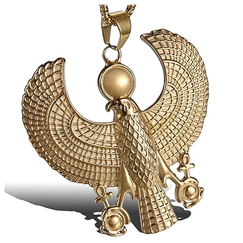 Beydodo Stainless Steel Necklace For Men Black Eagle Pendant