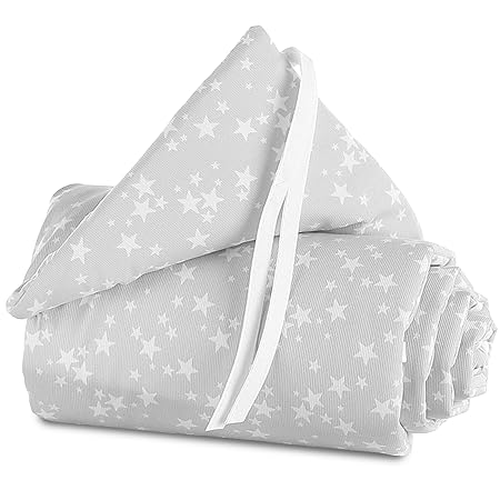 babybay Nestchen Piqué für Original, perlgrau Sterne weiß