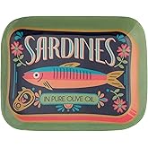 Karma, Enamel Trinket Tray, Rentangle Colorful Ring Bowl, Jewelry Dish Tray for Rings Bracelets Necklace, Small, Sardines