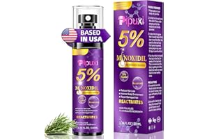 PIPUXI 5% Minoxidil for Men and Women Hair Growth Products, Biotin Serum with Rosemary for Hair Regrowth Treatment, Minoxidil Spray Extra Strength Hair Loss Solution, Clinically Proven to Regrow Thicker