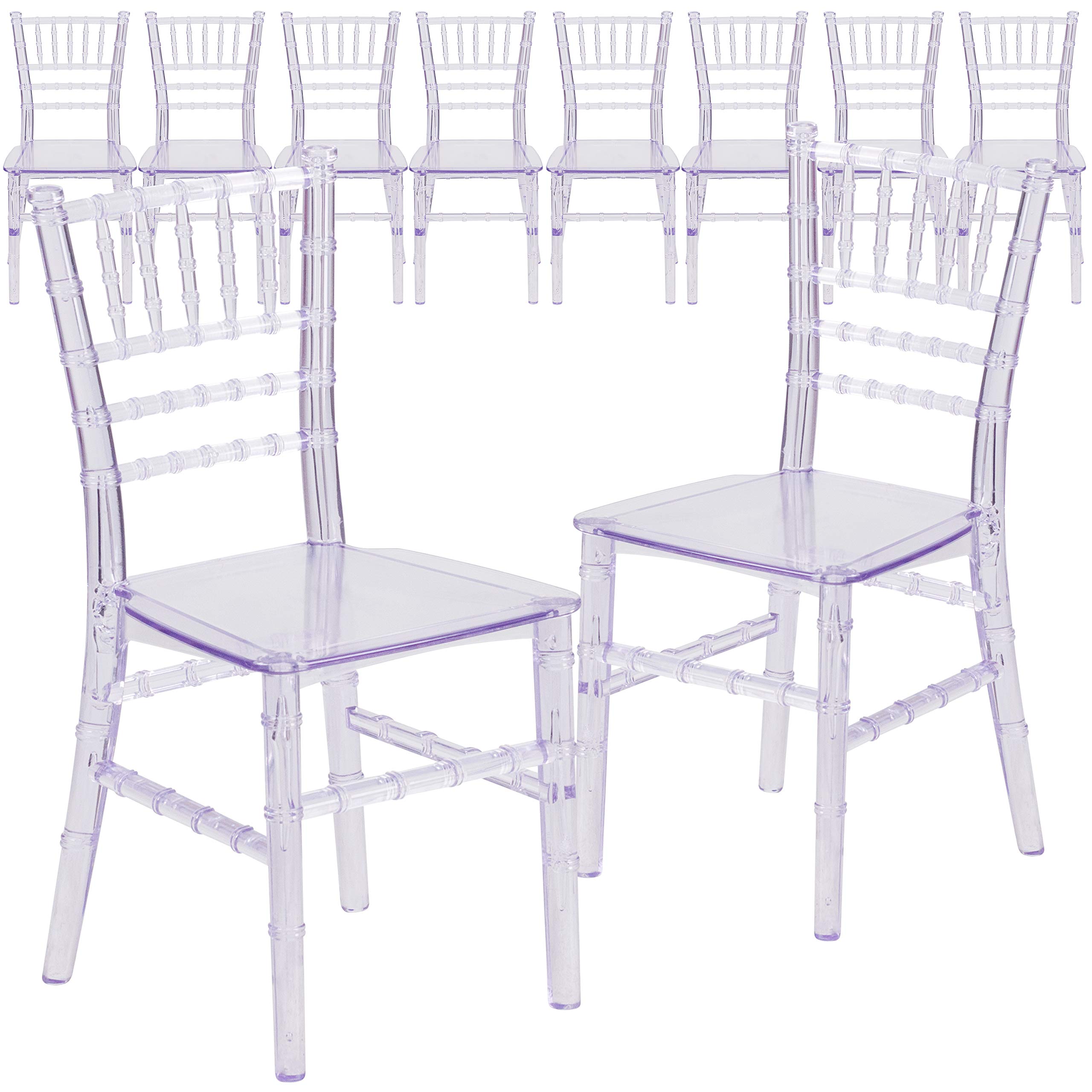 Photo 1 of ***ONLY FOUR INCLUDED*** Flash Furniture HERCULES 10 Pack Childâ€™s Transparent Crystal Resin Party and Event Chiavari Chair for Commercial & Residential Use