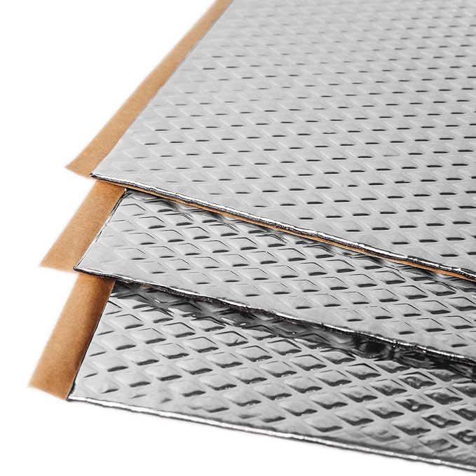Noico 2 mm 1.7 qm Selbstklebende Alubutyl Anti Dröhn Dämmmatte, Auto Dämmung (Lärmschutz, Schalldämmung und Schallschutz für 