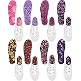 Velmitten 8 Pairs No Show Socks Sockless Shoe Liner Washable Barefoot Shoe Insoles No Slipping Inserts(Classic Style)