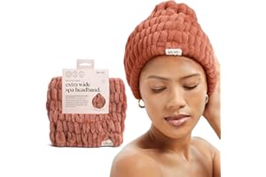 Kitsch Spa Headband - Extra Wide Makeup Headband for Washing Face | Multi Purpose Skincare Headbands | Facial Headband & Hair