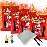 Demiwise Fire Blankets for Home and Kitchen,4-Pack