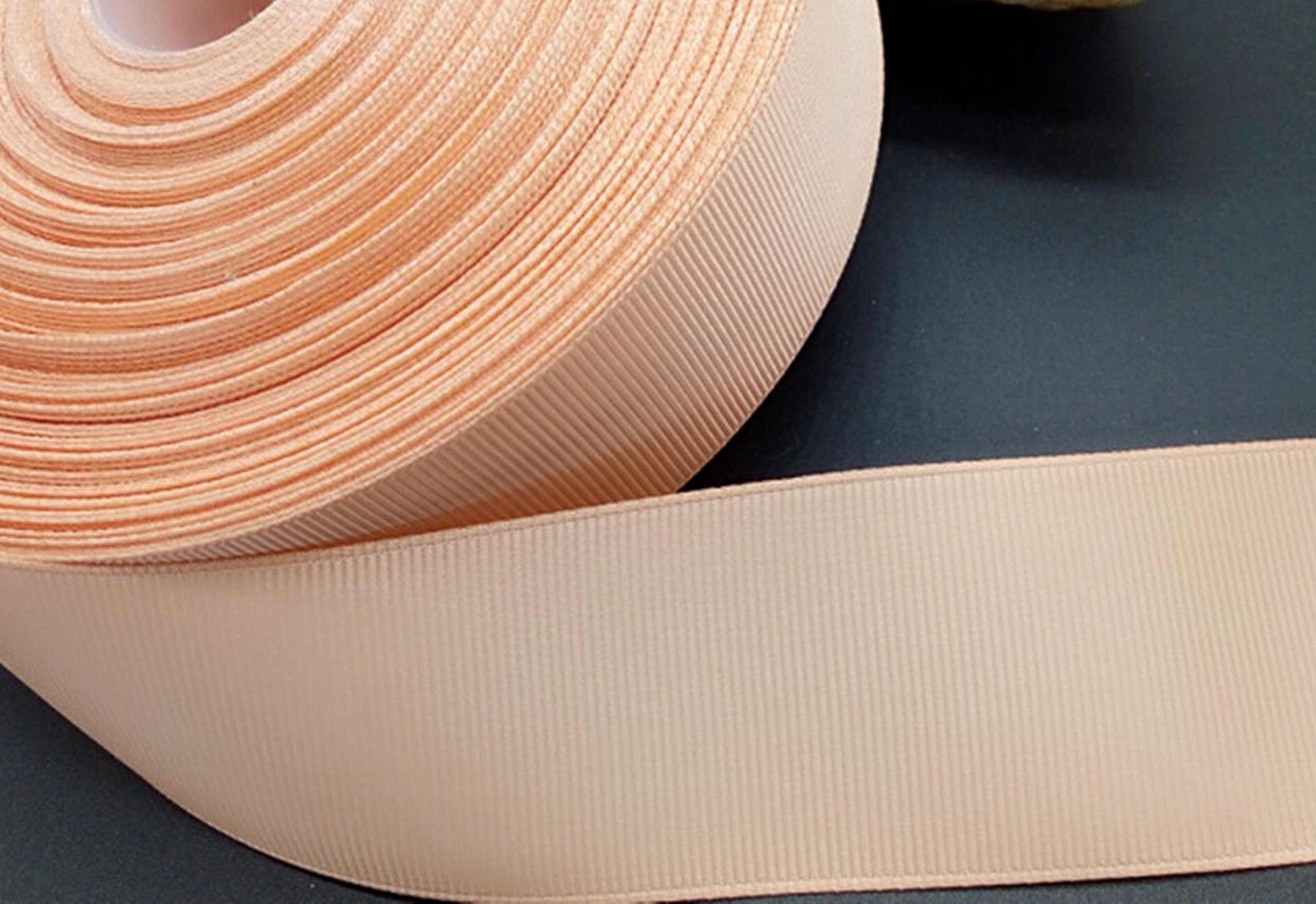 Peach Grosgrain Ribbon 25mm (1 Inch) × 10 Meetrs, Premium Polyester Craft Ribbon for Bows, Gift Wrapping, Sewing, DIY 0 Projects, Hair Accessories, Scrapbooking & Wedding Decorations — image 1