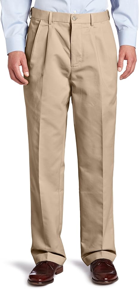 Dockers Men S Comfort Khaki D4 Relaxed Fit Pleated Pant At Amazon
