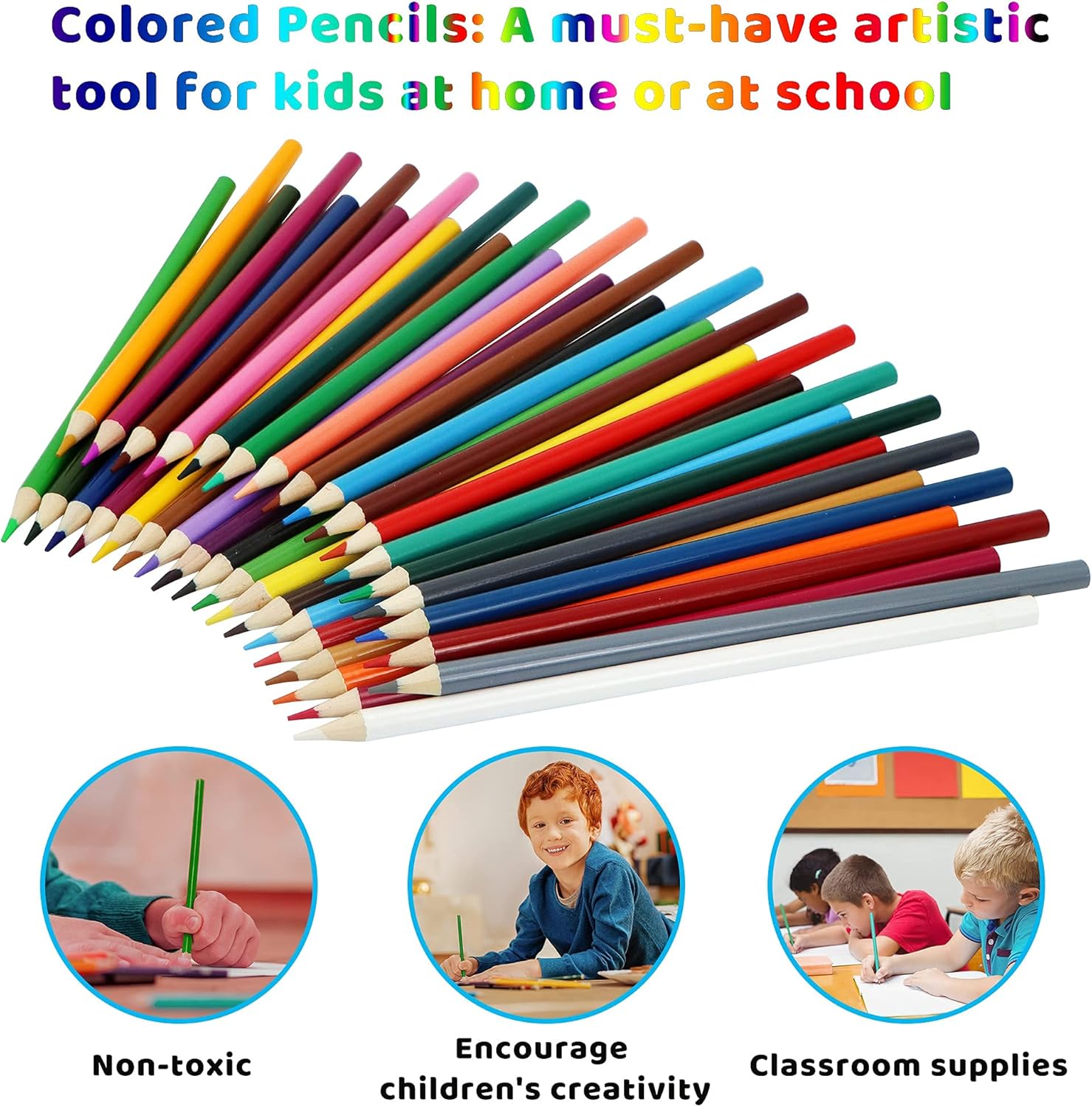 Colored Pencil 36 color Pre-Sharpened Pencils for Kids and Adults, Back to school Supplies, Art & Crafts Activity, Birthday Party Favors, Indoor and Outdoor Fun, Holiday Gift: Office Products