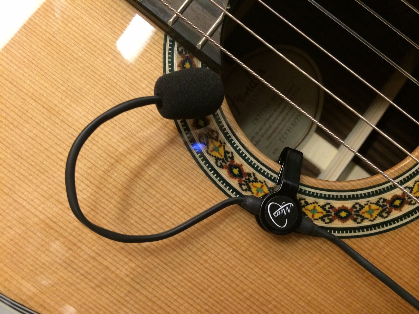 "THE FEATHER" RESONATOR PICKUP With FLEXIBLE MICROGOOSE NECK By Myers