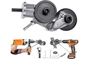XDGGCSY Electric Drill Plate Cutter Sheet Metal Cutter - Electric Drill Shears Attachment Cutter Nibbler Double Headed Drill Plate Cutter Attachment for Cutting Metal Plates Hard Materials #2 (Extra Large)