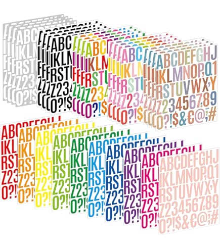 240-Piece 4-Inch Alphabet & Number Stickers - Vinyl Self-Adhesive For Mailbox, Windows, Cars & DIY