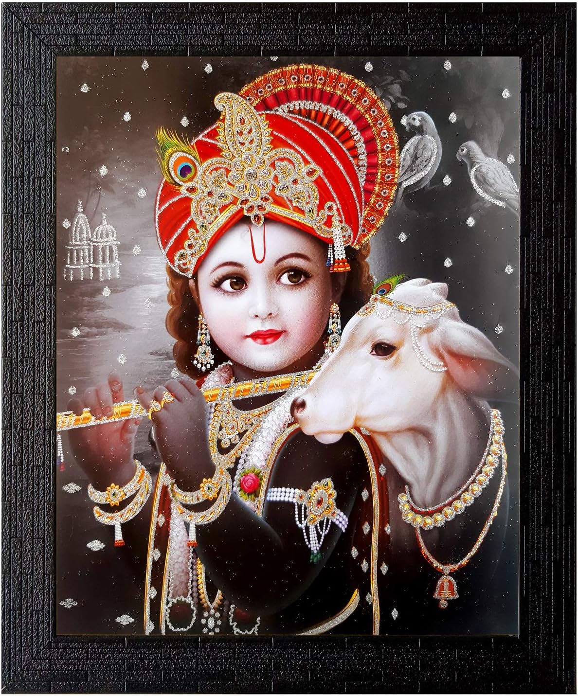 Shree Synthetic Wood Photo Frame (27 x 33 x 1 cm, Black)