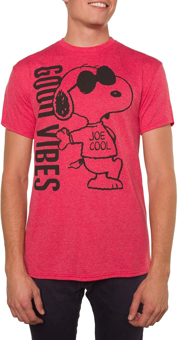 Peanuts Snoopy Joe Cool Good Vibes Men's Tee TShirt (Large