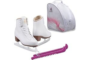 SKATE GURU Jackson Ultima Figure Ice Skates for Women and Girls Bundle with Bag and/or Guardog Skate Guards