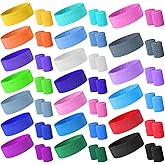 60 Pieces Sweatbands Set Includes 20 Sports Headband and 40 Wristbands Sweatbands Colorful Terry Cloth Wristbands for Working Out Tennis Gym 80s Sweat Band for Athletic Men and Women