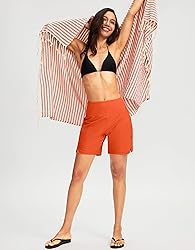 G Gradual Women's 7" Long Swim Board Shorts High