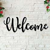 Amazon.com: Metal Hello Sign, Black Hello Sign Vertical Outdoor Metal ...