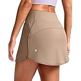 SANTINY Skorts for Women with Pockets High Waisted Golf Skirts with Shorts A Line Athletic Tennis Skirt for Casual Pickleball