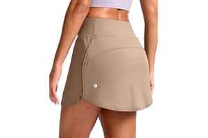 SANTINY Skorts for Women with Pockets High Waisted Golf Skirts with Shorts A Line Athletic Tennis Skirt for Casual Pickleball