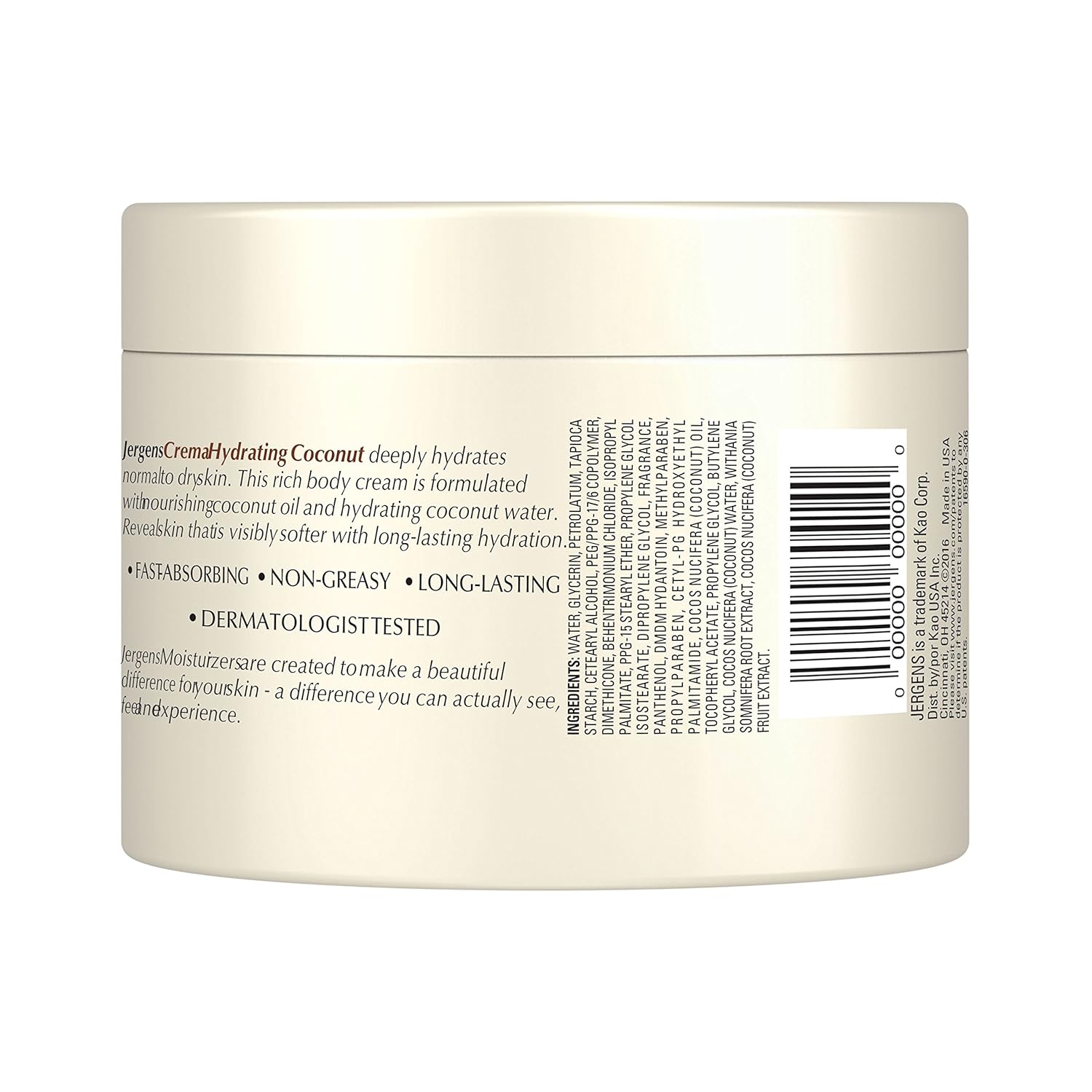 Jergens Crema Deep-Conditioning Shea Butter Body Cream with Oatmeal, 8 Ounces (Pack of 6) : Beauty