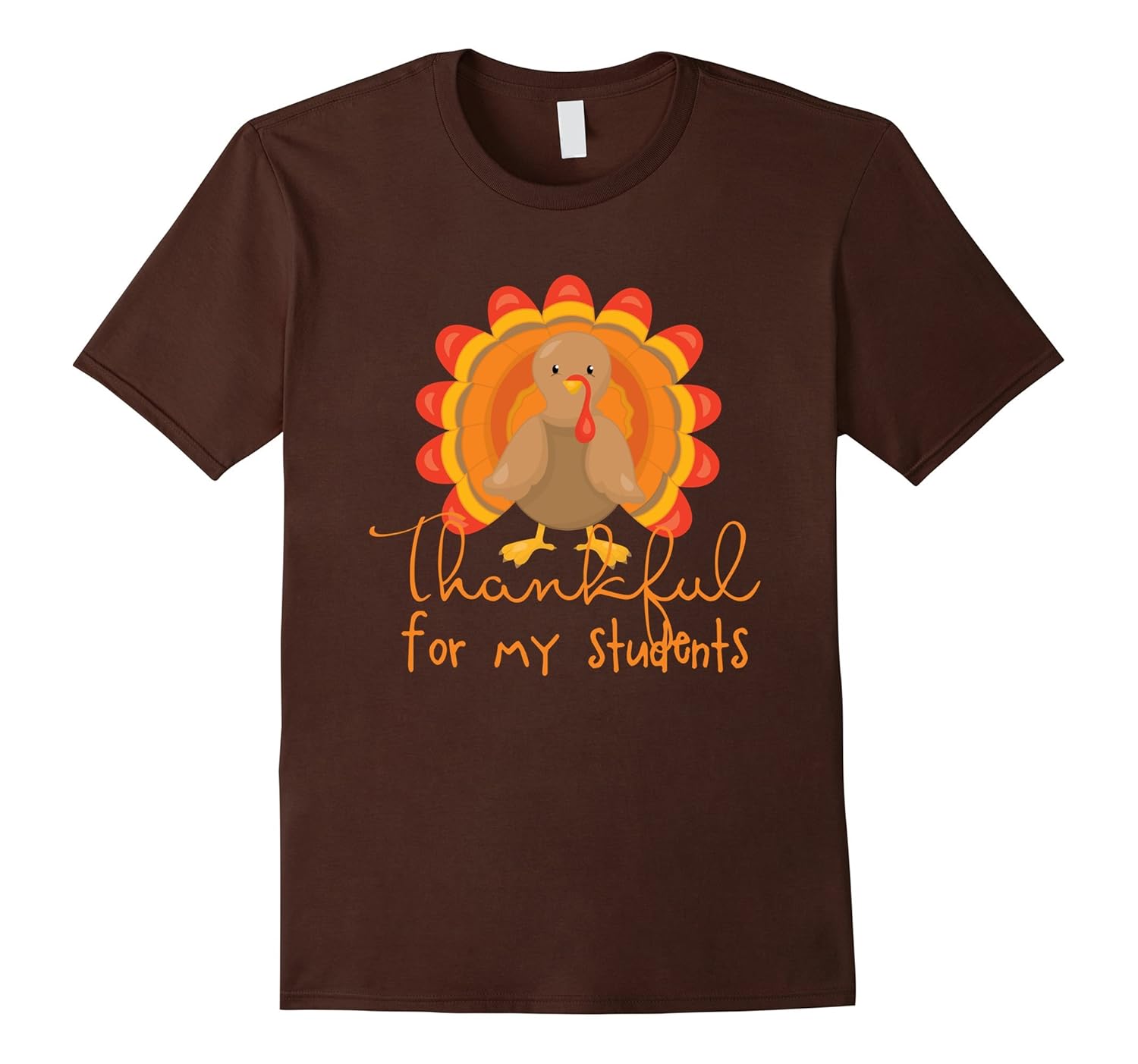 Thankful for My Students Teacher Thanksgiving T-Shirt-Rose