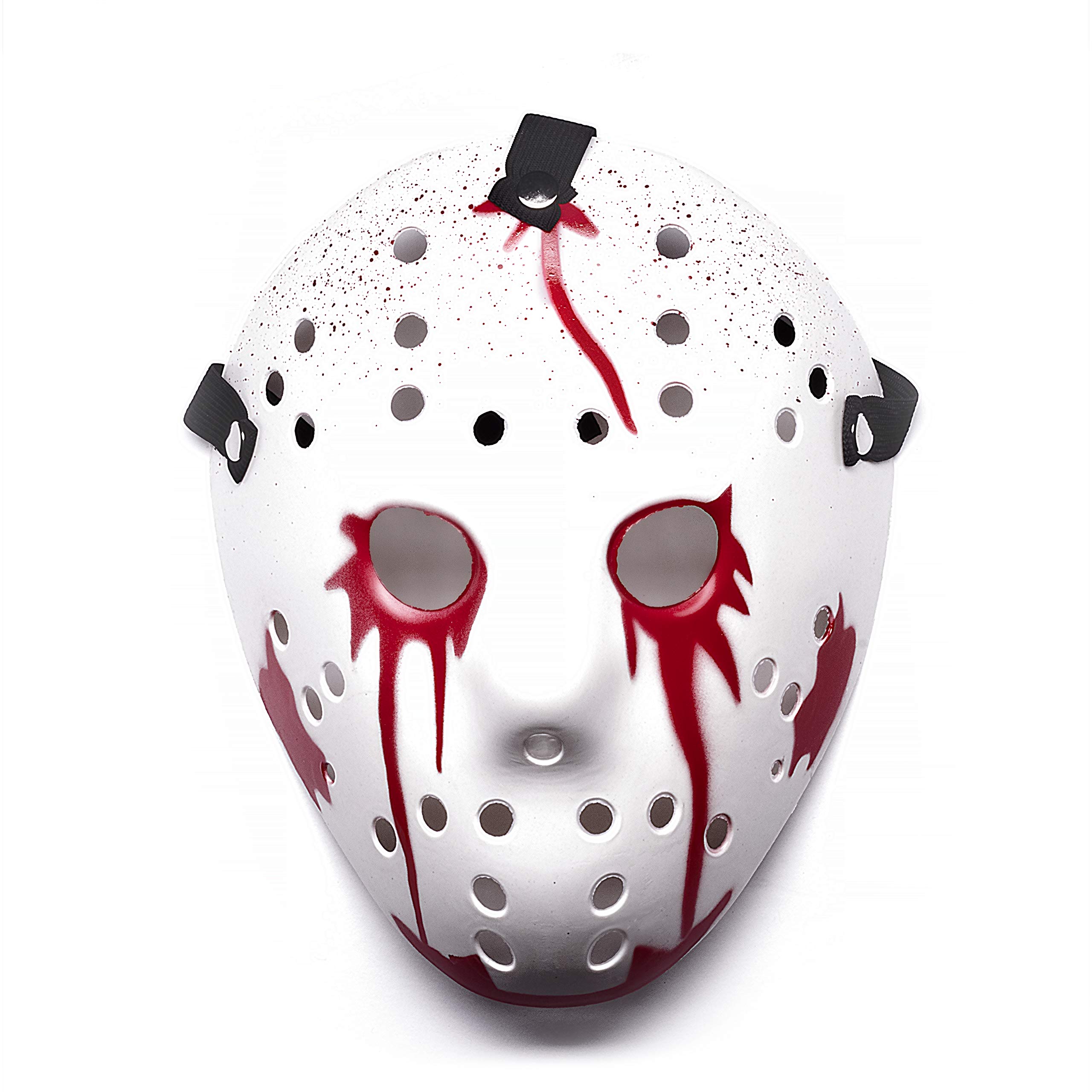 UltraByEasyPeasyStore Ultra Scary Halloween Hockey Mask - Horror Costume & Adults and Kids - Halloween Parties and Events - Perfect Scary Costume Accessory - Serial Killer - Bloodied Hockey Mask