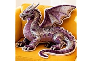 Personalized Dragon Shaped Pillow, Custom Name Plush Stuffed Pillows, Suitable for Beds, Sofas, Bedrooms, Living Rooms Custom