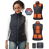 GOTOBI Women's Heated Vest with 16000mAh 7.4V Battery, Ergonomics Heating System, Smart Temp Control, Heated Vest for Women S