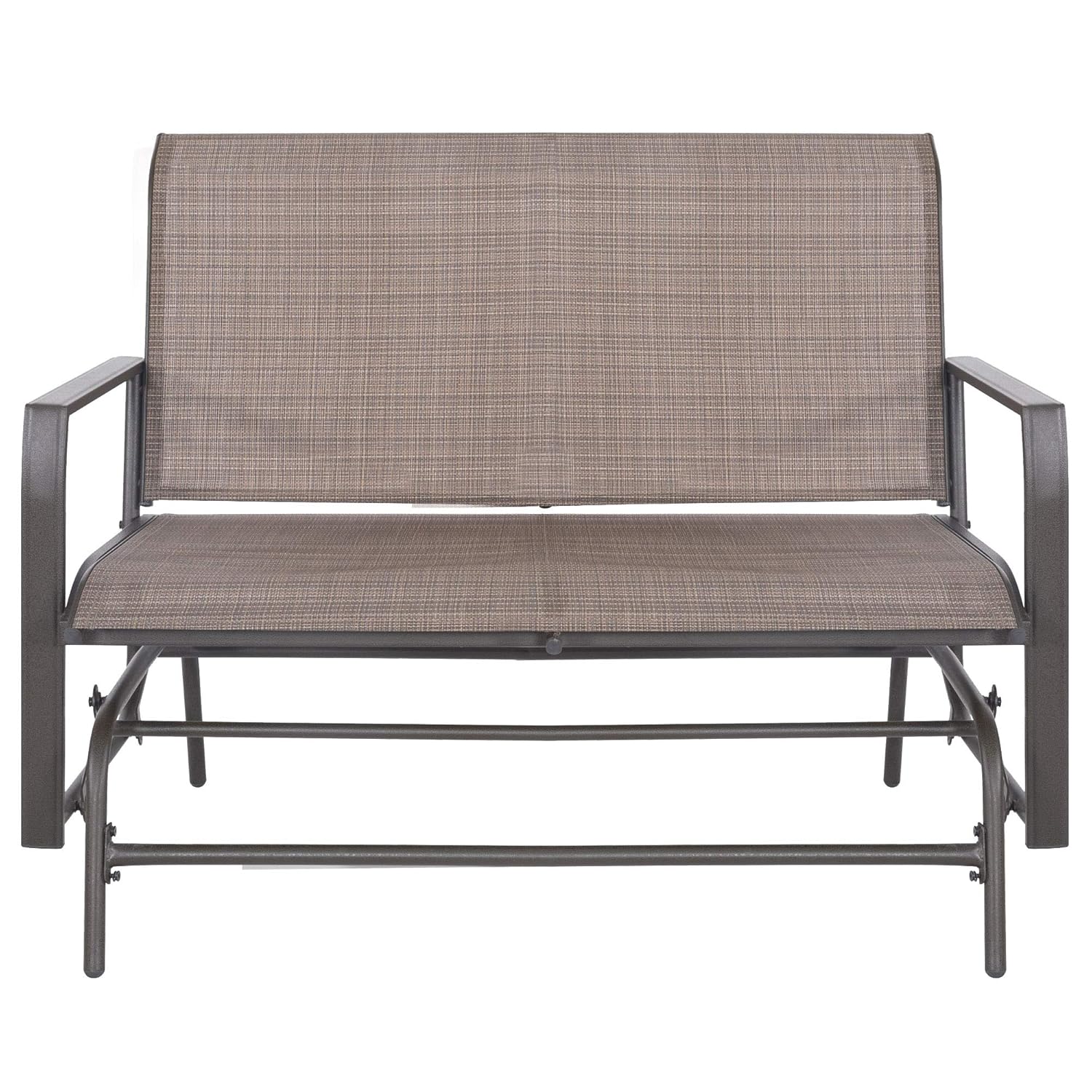 Cloud Mountain Patio Glider Bench Outdoor 2 Person Swing Loveseat Rocking Seating Patio Swing Rocker Lounge Glider Chair Tan Garden Outdoor Dprd Tasikmalayakab Go Id