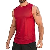 Babioboa Men's Tank Tops Gym Mesh Quick Dry Muscle Shirts Bodybuilding Sleeveless T-Shirt Workout Sports Fitness Tee