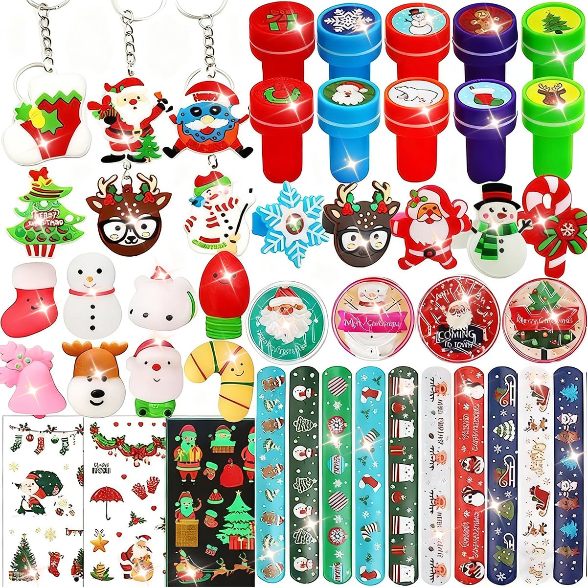 Christmas Party Bag Fillers for Kids,Christmas Sticky Stretchy Toys for Kids Birthday Party Favours Toys Sensory Stress Relief Fun Toy Party Bag Fillers,Classroom Rewards for Kid Party Supply
