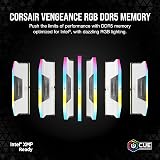 Corsair Vengeance RGB DDR5 32GB (2x16GB) 6000MHz CL36 RAM White view 2