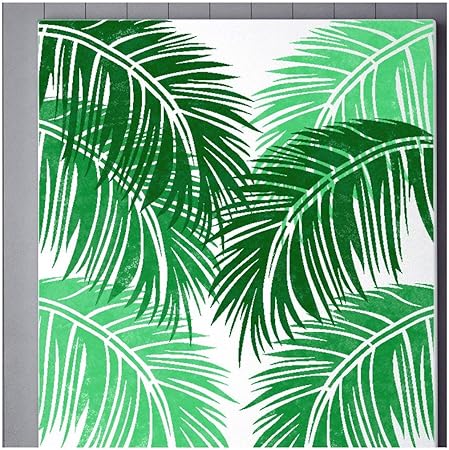 Tropical Palm Leaf Furniture Wall Floor Stencil For Painting