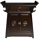 Red Lantern Ming Altar Cabinet, Dark Rosewood