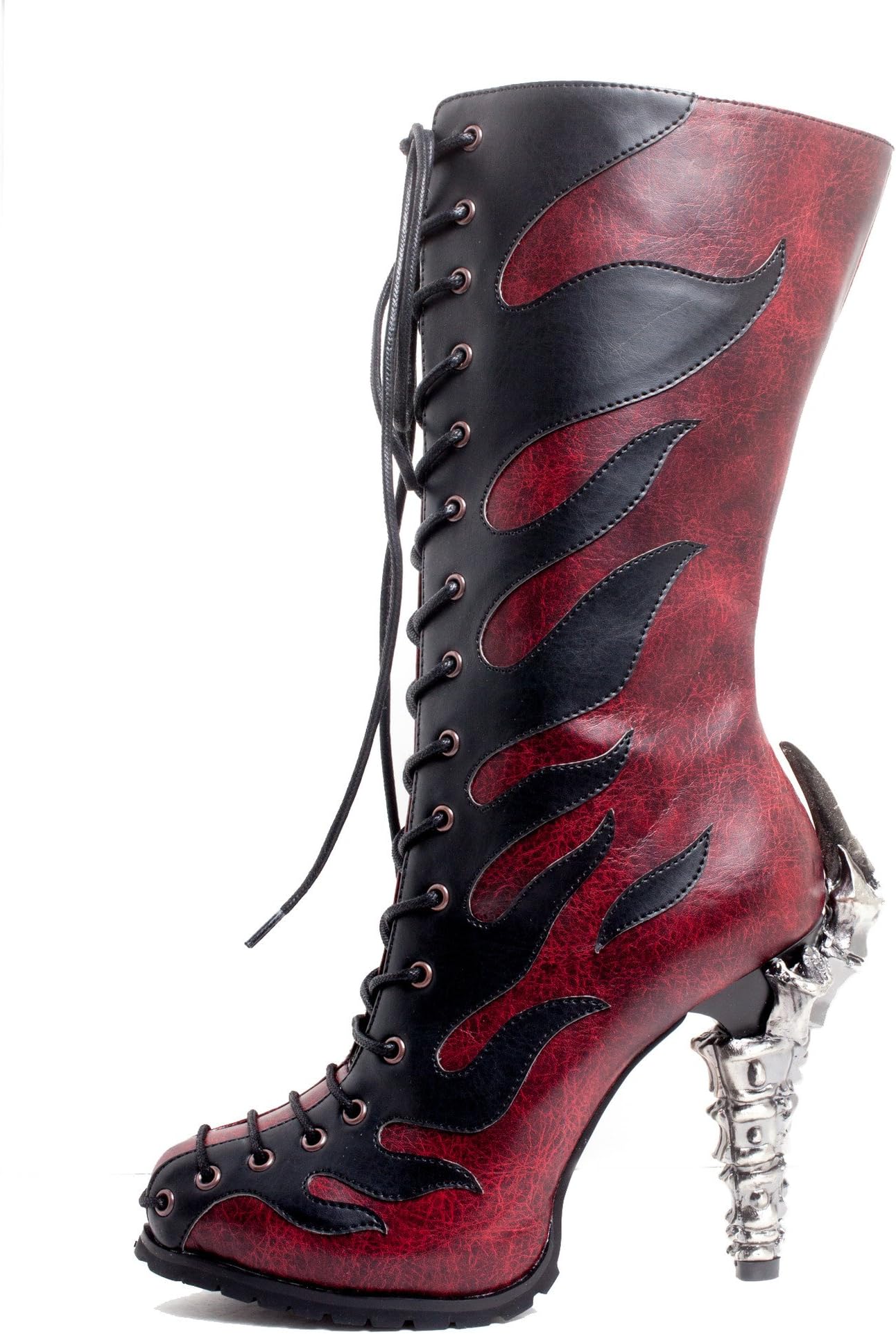 Hades Shoes - Pyra Firestarter Biker Boots 6.5 / Burgundy