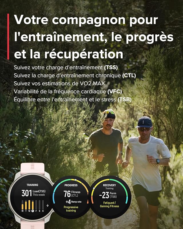 Race S Montre Sport Femme Homme, Tracker d'Activités GPS Running, Bi-Band GNSS, Carte Hors Ligne, Écran Tactile AMOLED, Smartwatch Cardiofréquencemètre Podomètre Altimètre, 13 Jours d'Autonomie