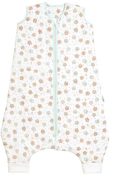 Schlummersack Schlafsack mit Füßen Ganzjahres-Variante in 2.5 Tog - Eulen - 5-6 Jahre/120 cm