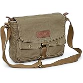 Gootium Canvas Messenger Bag - Vintage Crossbody Shoulder Bag Military Satchel