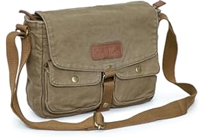 Gootium Canvas Messenger Bag - Vintage Crossbody Shoulder Bag Military Satchel
