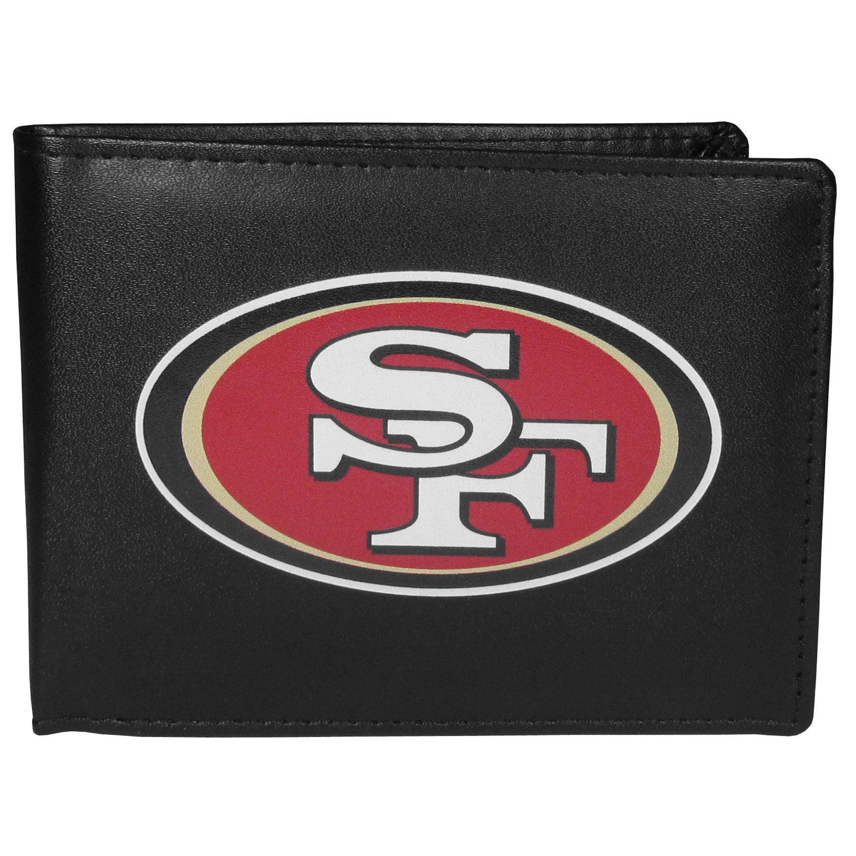 Siskiyou NFL Sports Mens San Francisco 49ers Bi-fold Wallet Large Logo One Size Black