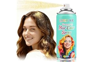 BEFIVECOK Glitter Spray for Hair and Body - Temporary Gold Glitter Hair-Spray for Women, Hair, Skin and Fabric, Washable Long-Lasting Shimmer Sparkle for Halloween Costume Clothes Festival Rave Makeup, 4.06 oz